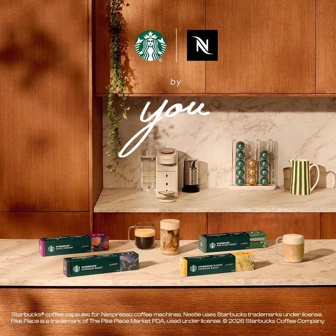 Nespresso（雀巢旗下Nespresso）香港分公司喺8月25日正式宣佈，將會喺今年8月下旬，首次將Starbucks（星巴克）咖啡系列帶入Nespresso Vertuo系統，並會喺全線香港專門店以及官方網店獨家發售。