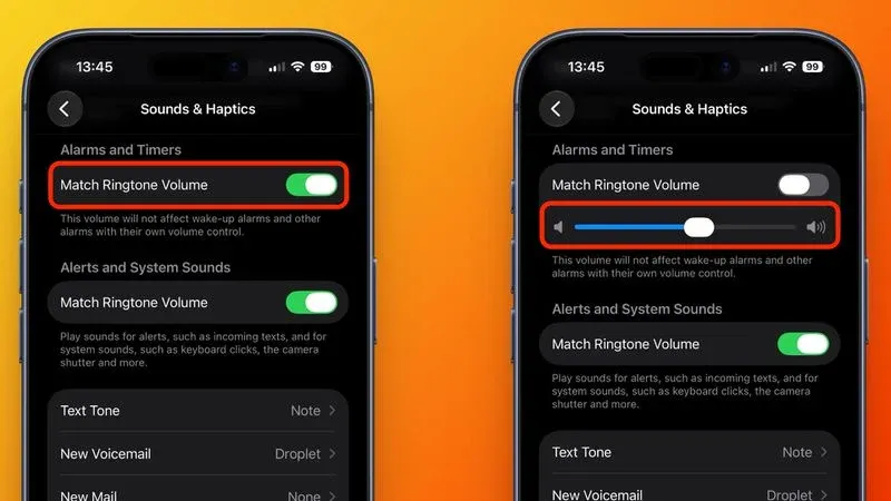 喺全新嘅 iOS 27 之中，「設定」（Settings）內嘅「聲音與觸覺回饋」（Sounds & Haptics）頁面新增咗「鬧鐘與計時器」（Alarms and Timers）專區。呢個專區內設有一個名為「配合鈴聲音量」（Match Ringtone Volume）嘅開關按鈕。