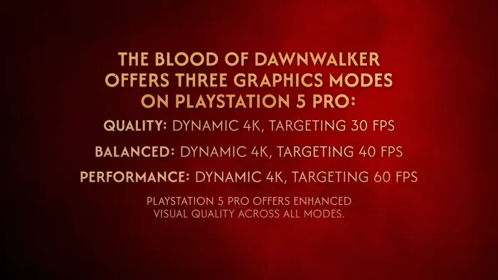 PS5 Pro提供兩個圖形模式選擇:Quality模式支援動態4K解像度,目標幀率為30fps;Balanced模式同樣採用動態4K,但目標幀率提升至40fps。(8月25日更新:支援60fps)
