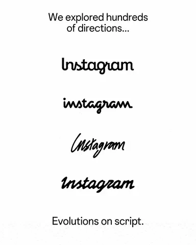 Instagram嘅設計團隊都有展示咗部分曾經考慮過嘅其他字體方案,當中有部分比起最終定案更具可讀性。