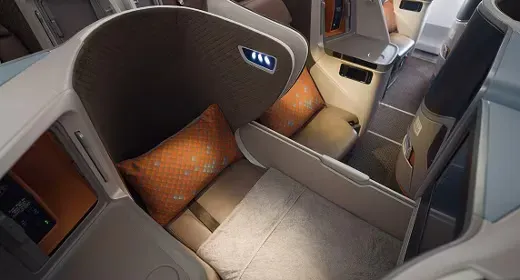 星加坡航空（Singapore Airlines）喺區域航線A350同787嘅航機全面引入平躺商務艙