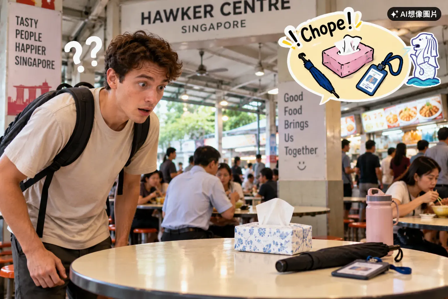 4. 新加坡:紙巾霸位 (Chope) 文化