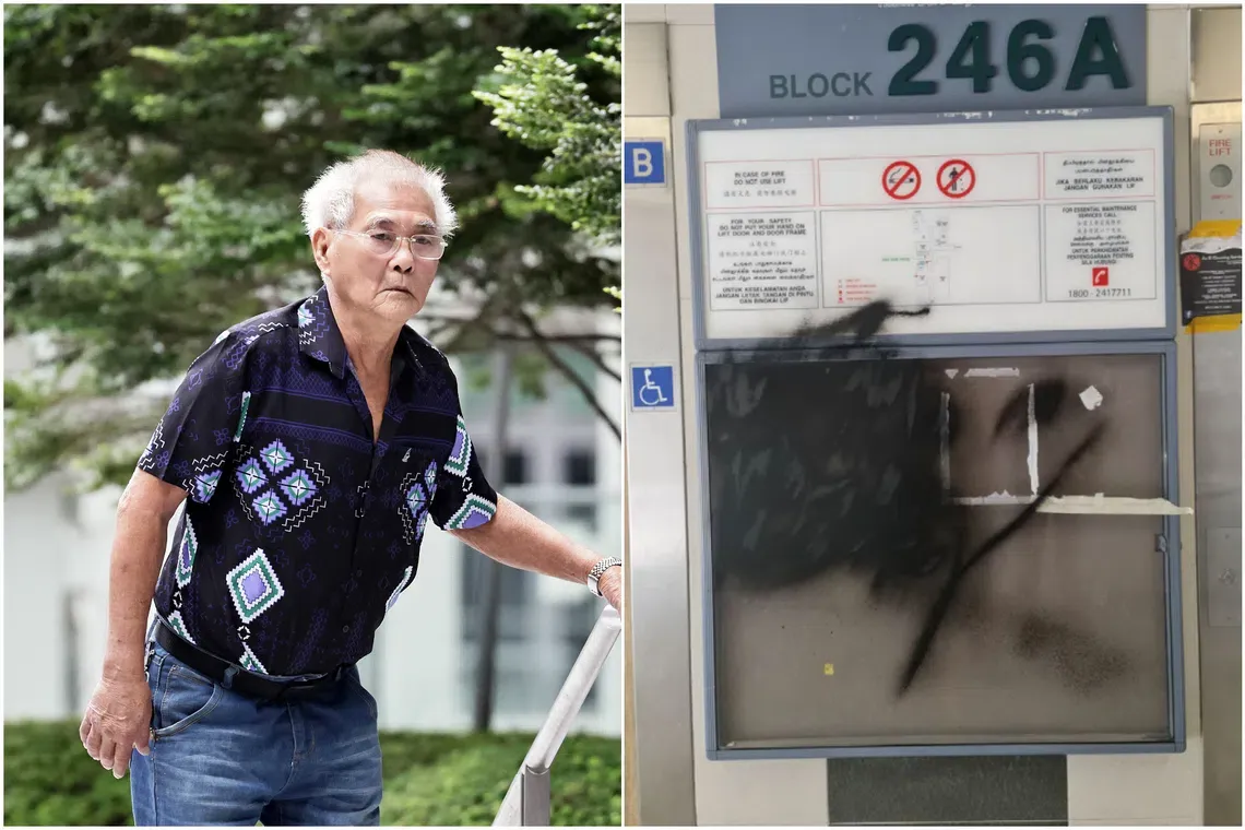 一名年屆75歲嘅裝修承建商判頭,因為惡意破壞同埋拆除競爭對手嘅宣傳廣告,被判處監禁10日。(法庭文件)