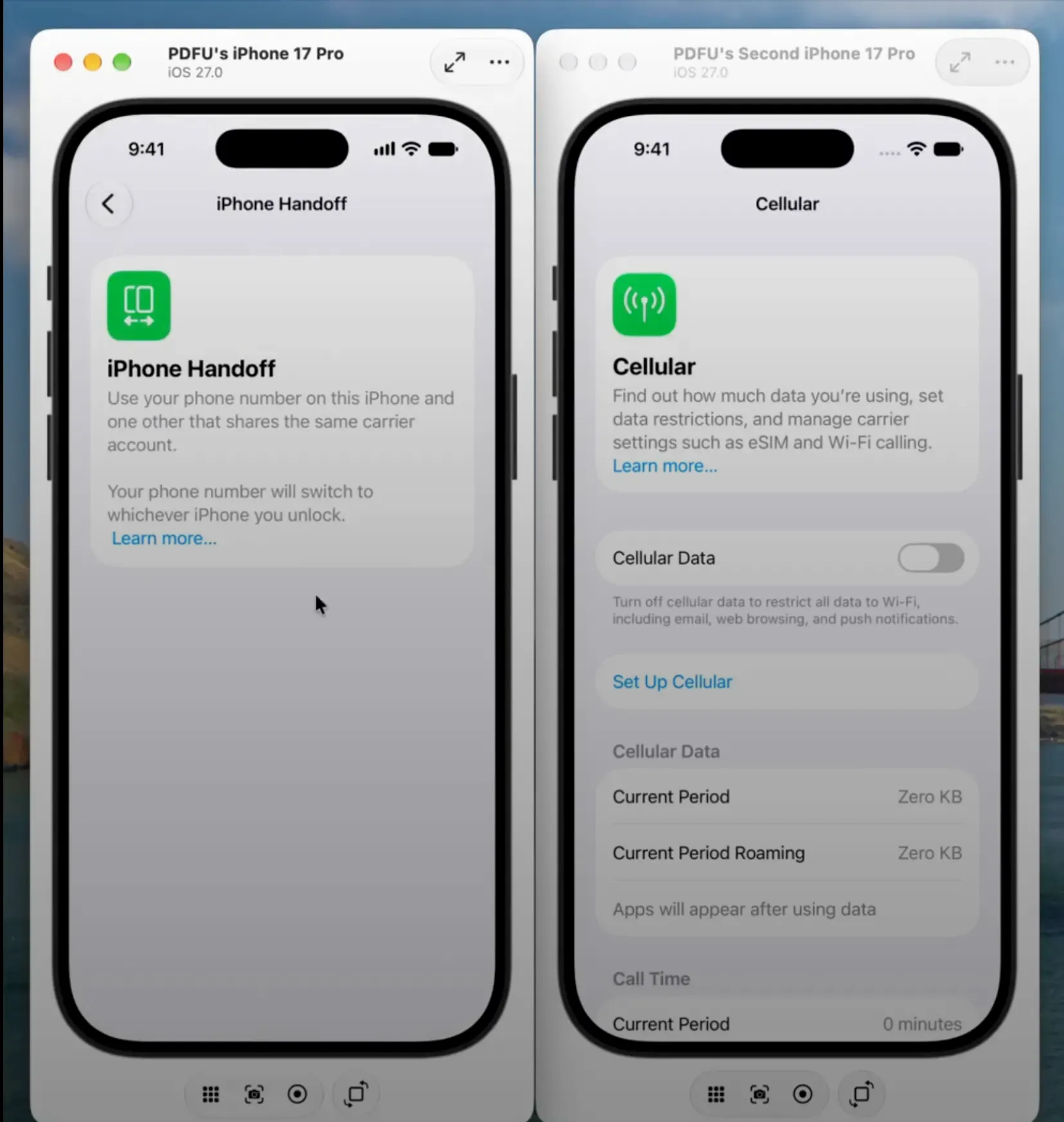 iOS 27 將會正式推出名為「iPhone 交接(iPhone Handoff)」嘅全新功能,令用家可以喺兩部 iPhone 之間隨意切換,並且喺兩部裝置上共用同一個電話號碼。