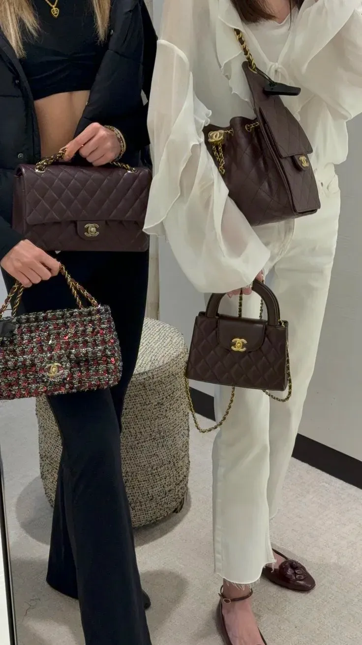 Chanel 近年手袋由 Classic Flap、Chanel 25、Maxi Flap,到 Mini Bag、Top Handle、Soft Bag、Vintage 及季節款,各自對應唔同容量、造型及使用需要。