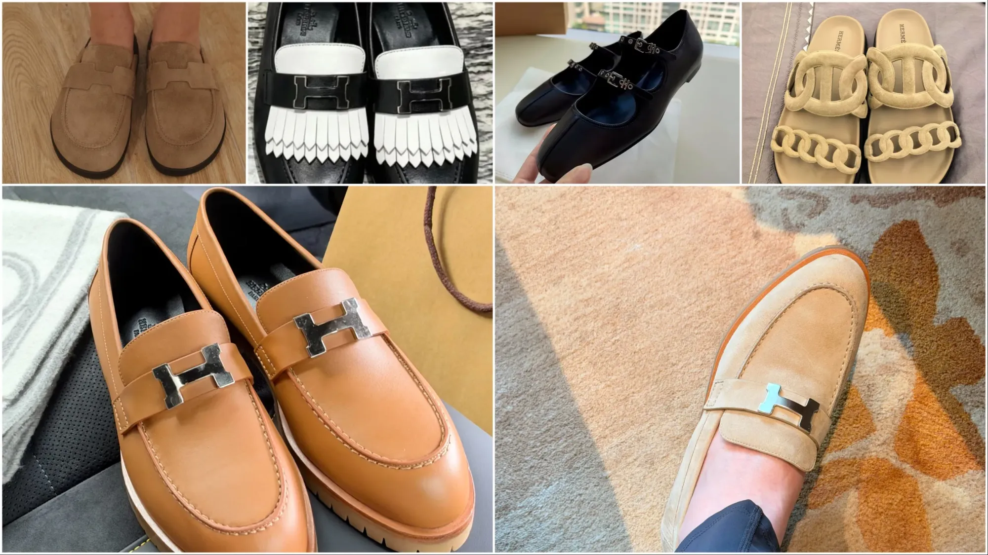 網民分享&nbsp;Hermès&nbsp;廣州&nbsp;Private Sale&nbsp;鞋履戰利品，反映今次特賣會有不同鞋款供選購。