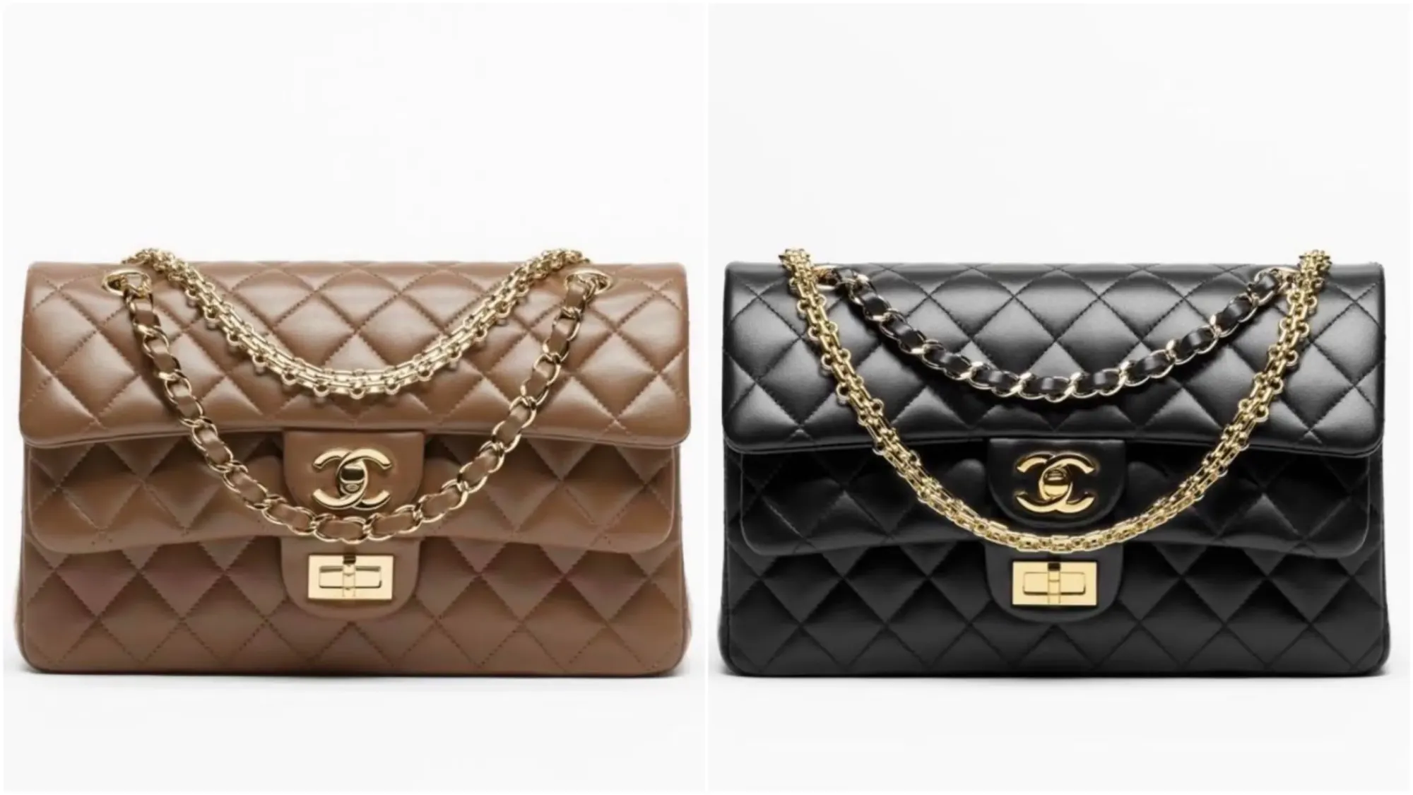 Chanel 近期以雙層 Flap 結構重新組合 2.55 及 Classic 11.12 嘅經典元素,顯示品牌亦透過重新演繹舊有設計製造新鮮感。