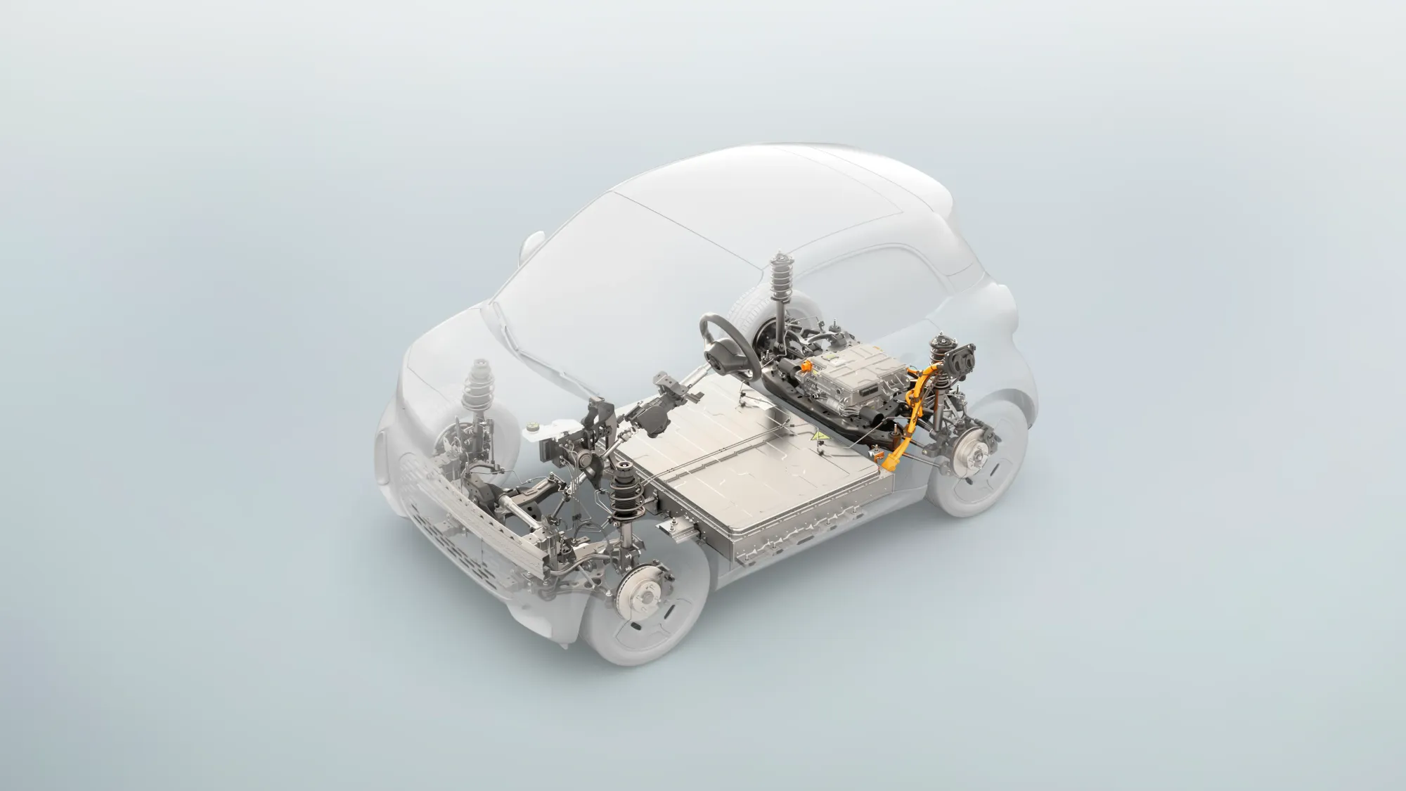 Smart #2 係一款兩座車，配備後置 60kW 電動馬達，可提供 130Nm 扭力。設計上，後輪比前輪大，目的係增加行車穩定性。