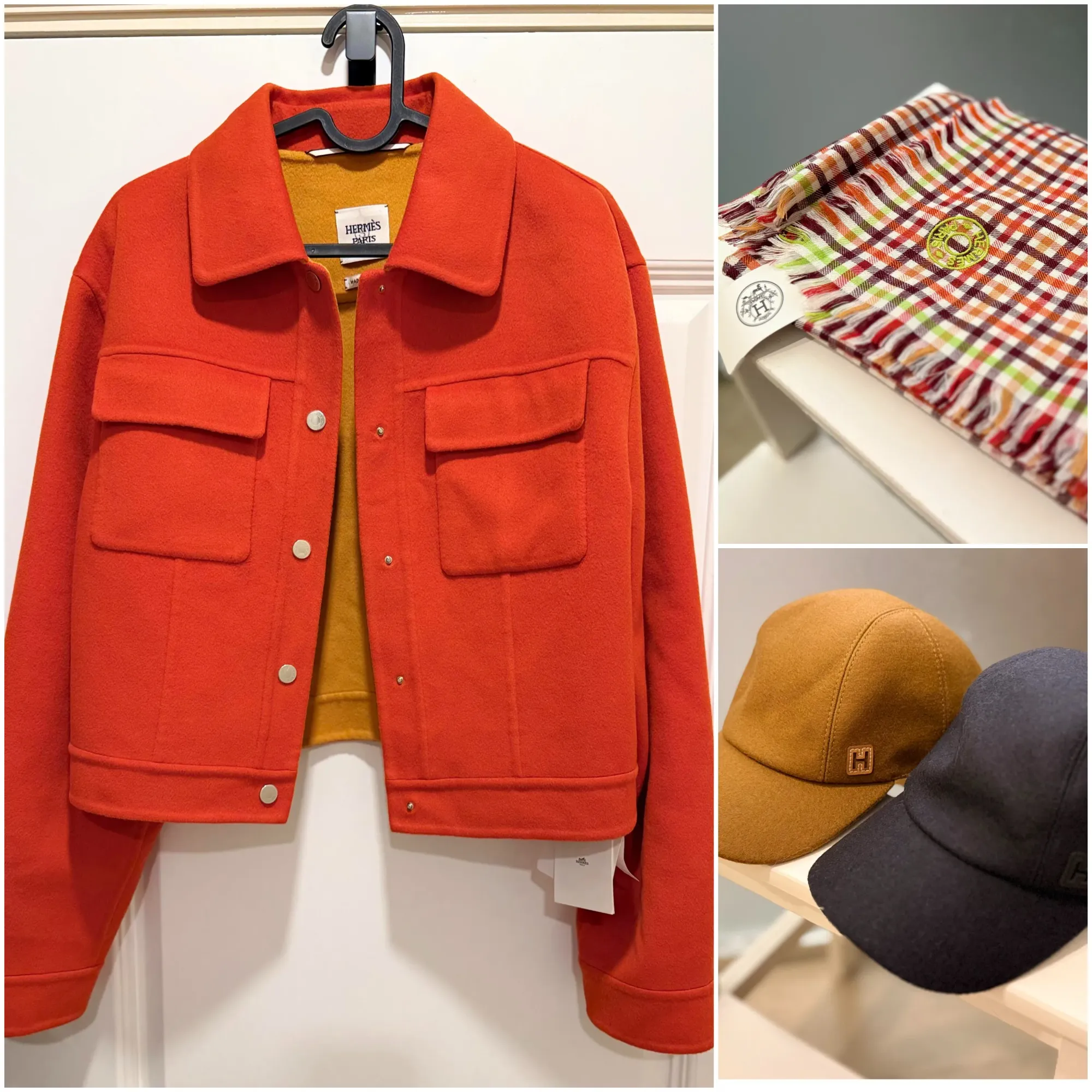 網民展示今屆&nbsp;Hermès&nbsp;特賣會入手嘅服裝，部分成衣折扣約半價，並非所有貨品採用相同折扣。