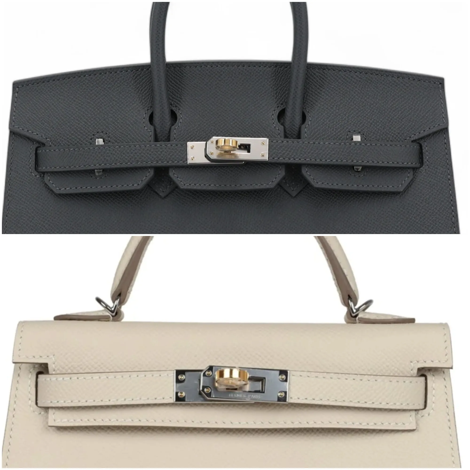 Hermès Electrum Hardware(EGHW),香港收藏圈亦常稱為「雙色扣」或「鴛鴦扣」。其特色係同一件五金呈現金色與銀色交錯效果,結合Gold Hardware嘅溫暖感與Palladium Hardware嘅冷調質感,形成較獨特及現代化嘅視覺效果。