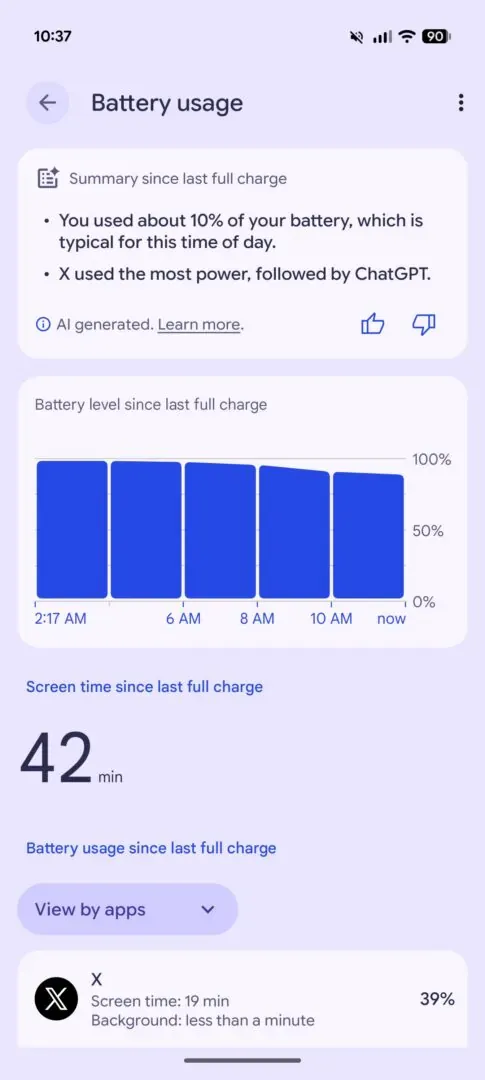 雖然 AI 可以清晰講明邊個 App 最耗電(例如 TikTok 或 X),但對於已經知道呢啲 App 會「電量大戶」嘅用戶嚟講,信息量並唔算新鮮