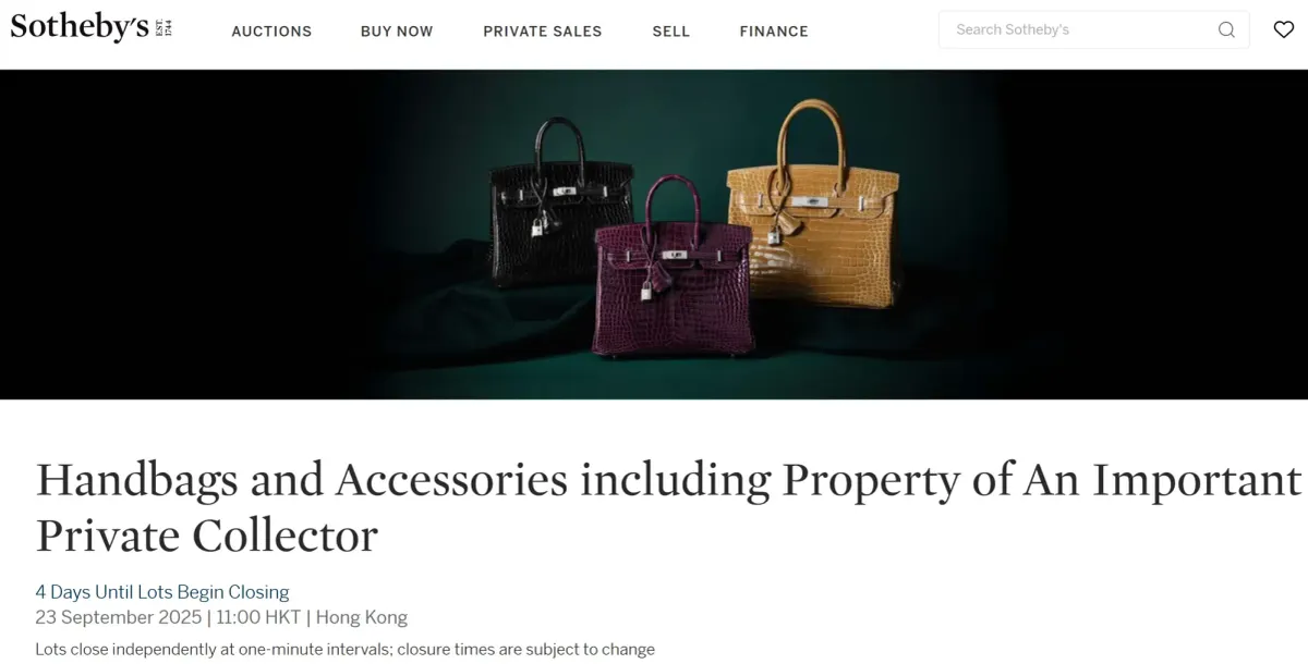 Hermès|Hermès迷集郵點 中環蘇富比拍賣！📸🚶‍♀️(資料來源：Sotheby's官方網站)