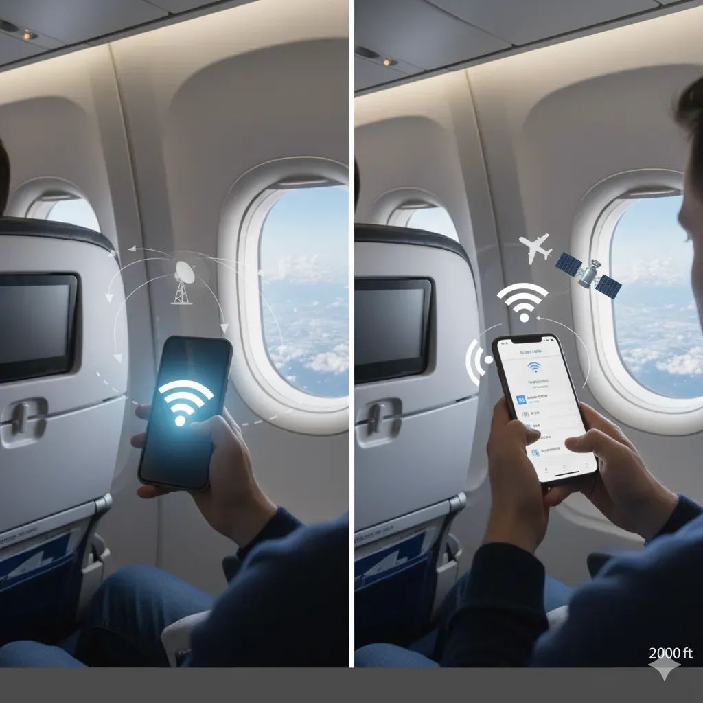 飛機上網攻略！教你點揀航空數據漫遊同機艙 Wi-Fi (附香港電訊商比較) (Gemini AI製圖)