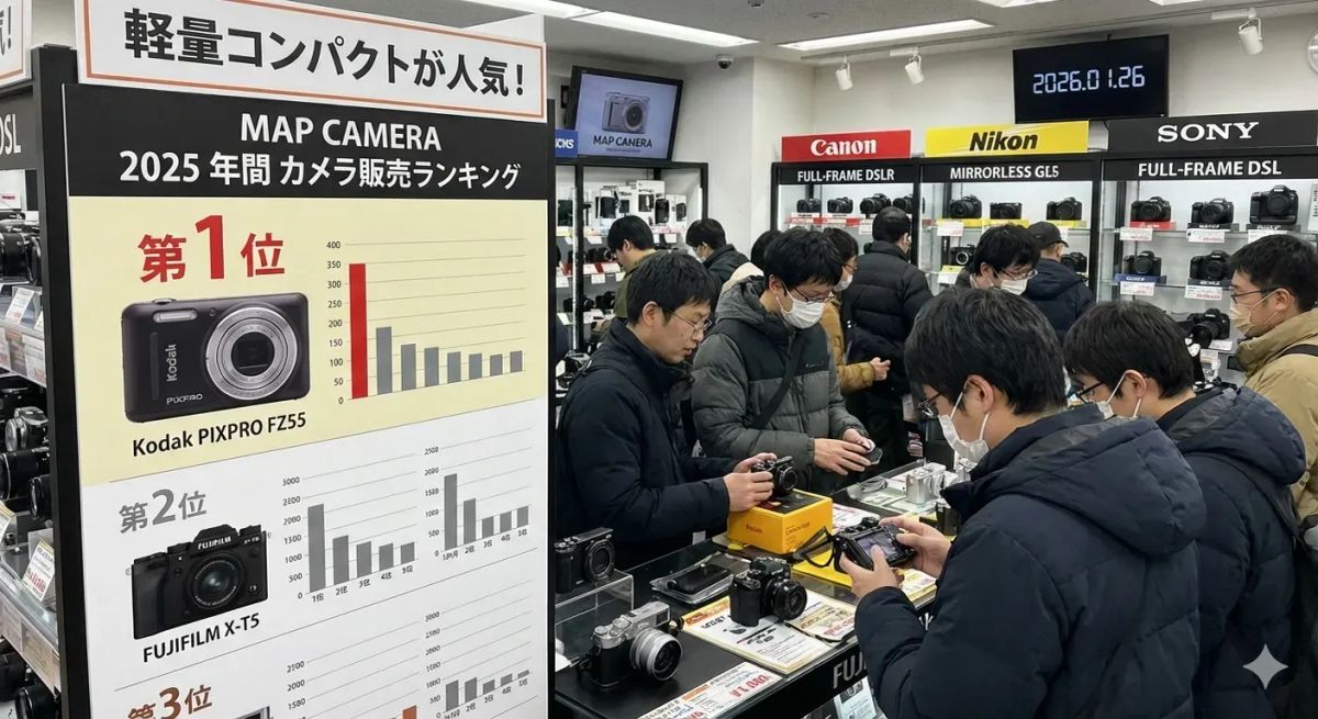 日本相機銷量真實走勢|Map Camera 2025 年最賣相機排行榜解析
