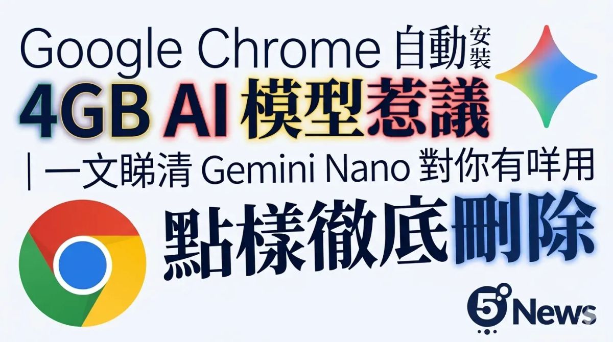 Google Chrome 自動安裝 4GB AI 模型惹議｜一文睇清 Gemini Nano 對你有咩用、點樣徹底刪除