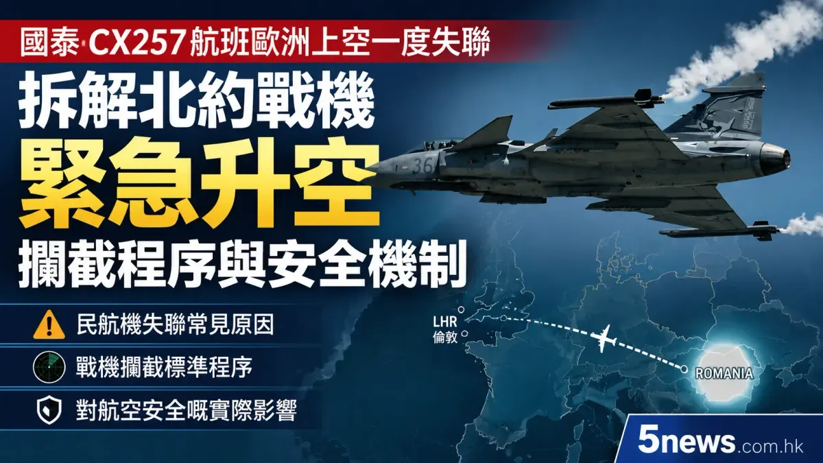 國泰CX257航班歐洲上空一度失聯 拆解北約戰機緊急升空攔截程序與安全機制