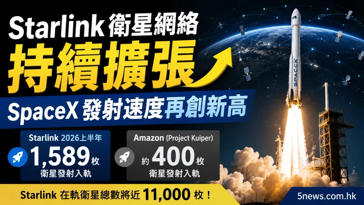 Starlink 衛星網絡持續擴張：SpaceX 發射速度再創新高