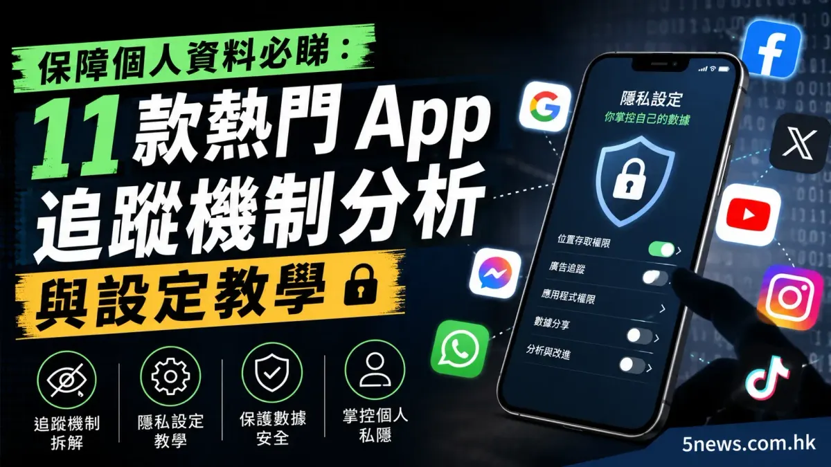 保障個人資料必睇：11 款熱門 App 追蹤機制分析與設定教學
