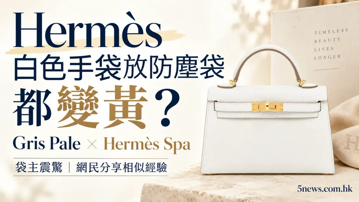 Hermès｜白色手袋放防塵袋都變黃？Gris Pale Epsom袋主震驚　網民分享相似經驗　Hermès Spa能否處理？