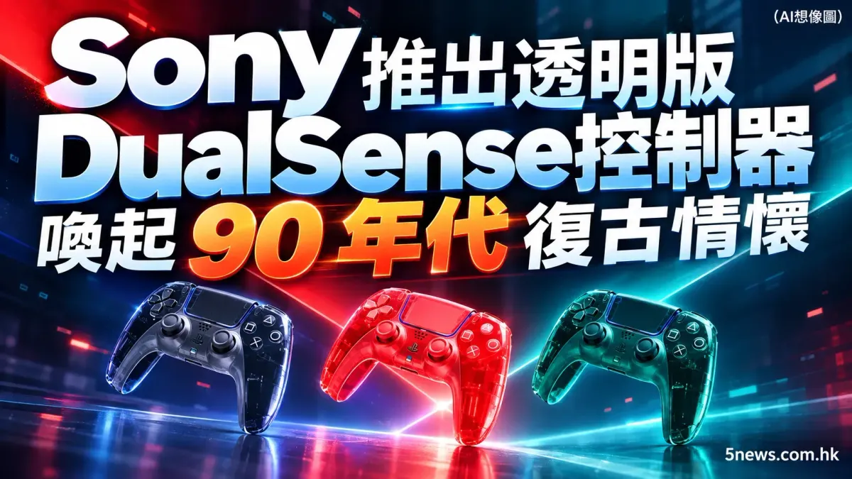 Sony 推出透明版 DualSense 控制器 喚起 90 年代復古情懷