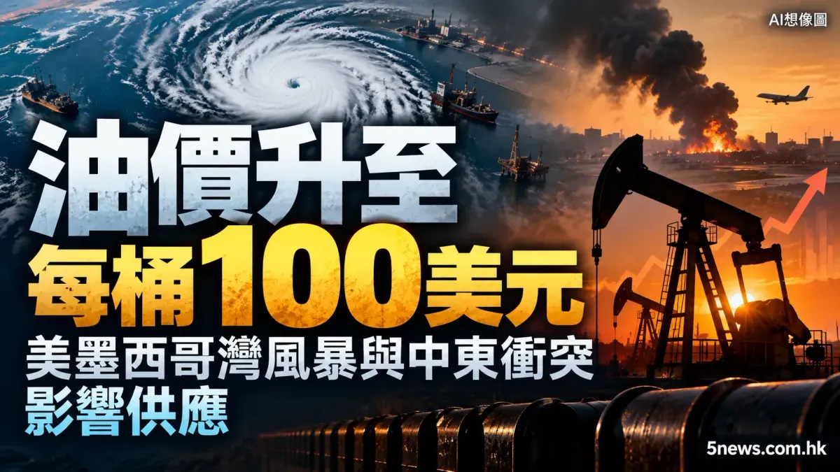 油價升至每桶 100 美元：美墨西哥灣風暴與中東衝突影響供應