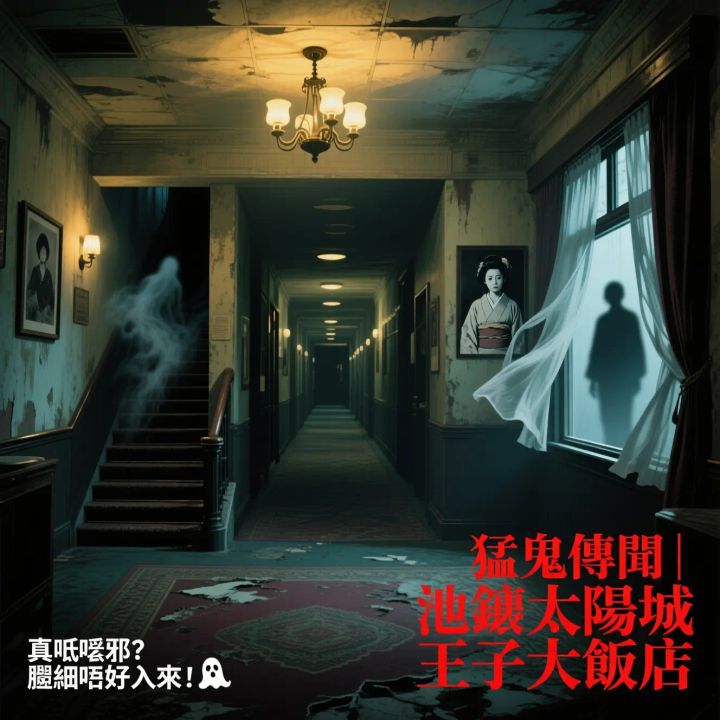 猛鬼傳聞|池袋太陽城王子大飯店 真係咁邪？膽細唔好入嚟！👻(通義千問AI製圖)