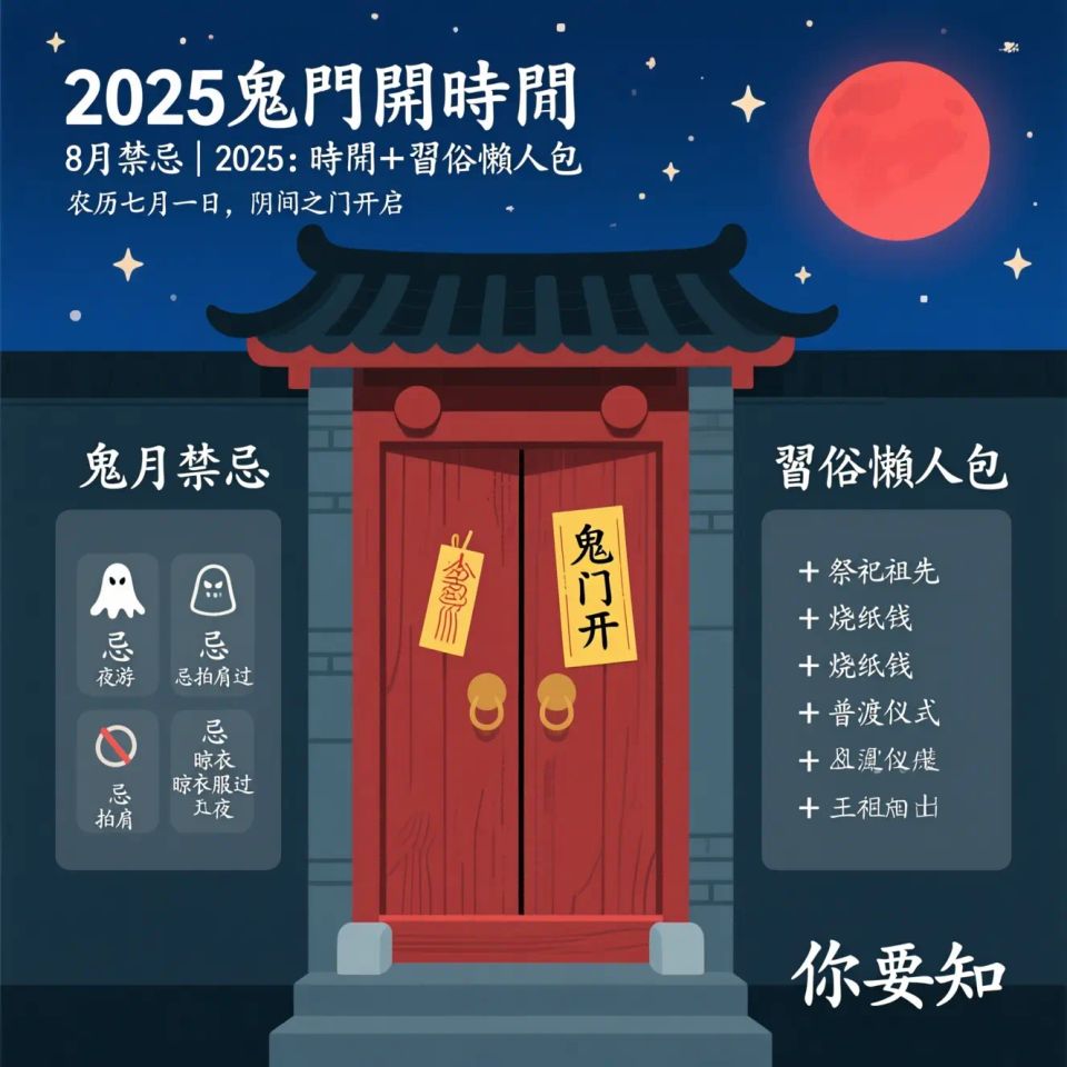 鬼月禁忌| 2025鬼門開時間＋習俗懶人包👻你要知