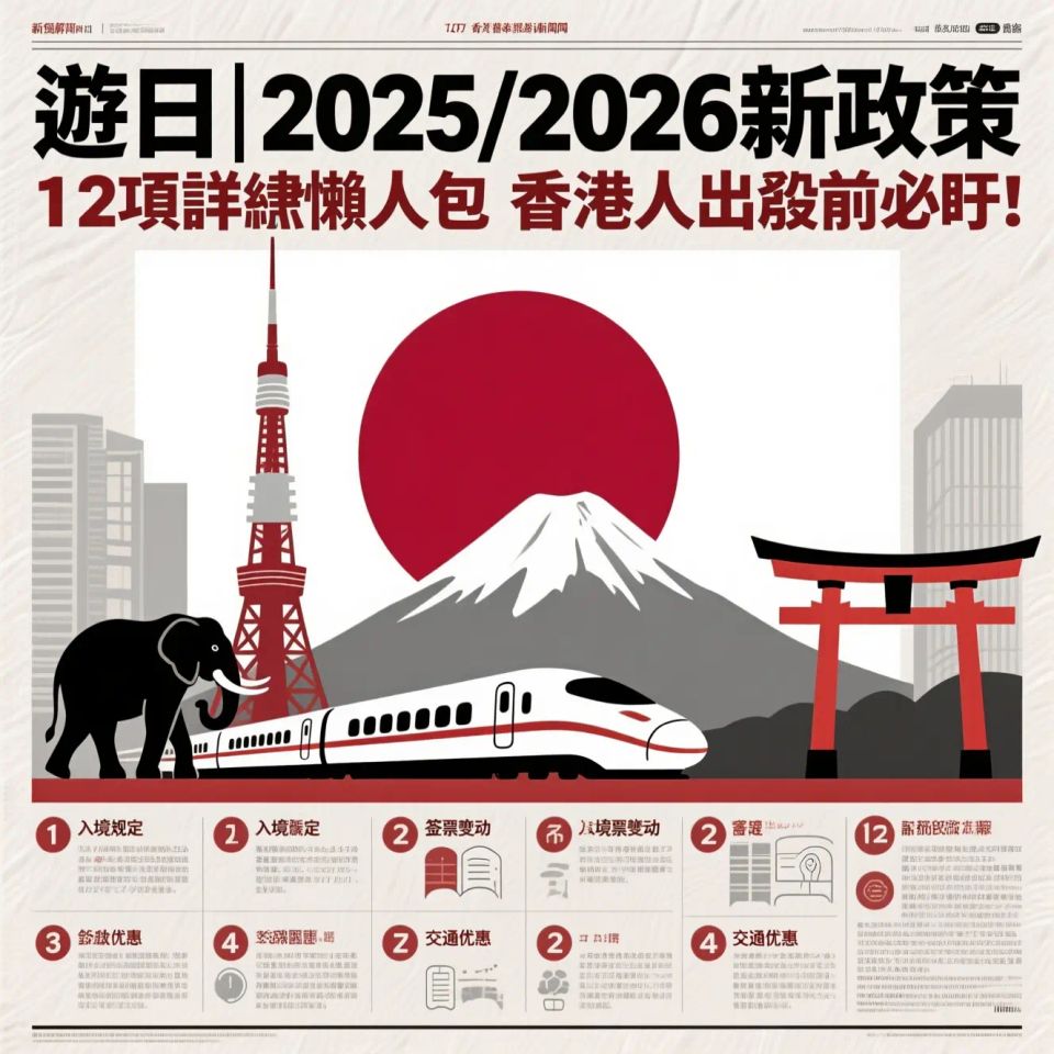 遊日| 25/26新政策 12項詳盡懶人包 香港人出發前必睇！📰