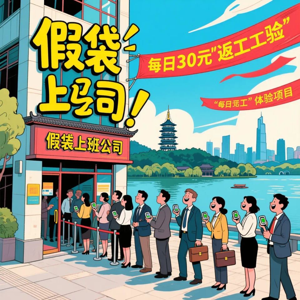 假裝上班公司|每日30蚊「返工」 杭州爆紅