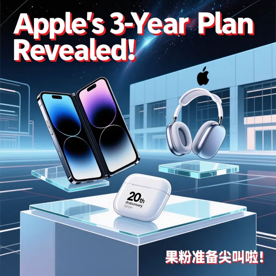 📢Apple三年計劃曝光！摺機、Air、20週年版逐年炸出！果粉準備尖叫啦！📱💥