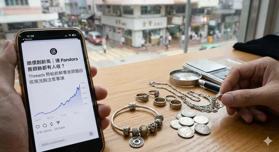銀價創新高｜連 Pandora、舊銀飾都有人收？ Threads 熱帖拆解香港銀器回收現況與注意事項