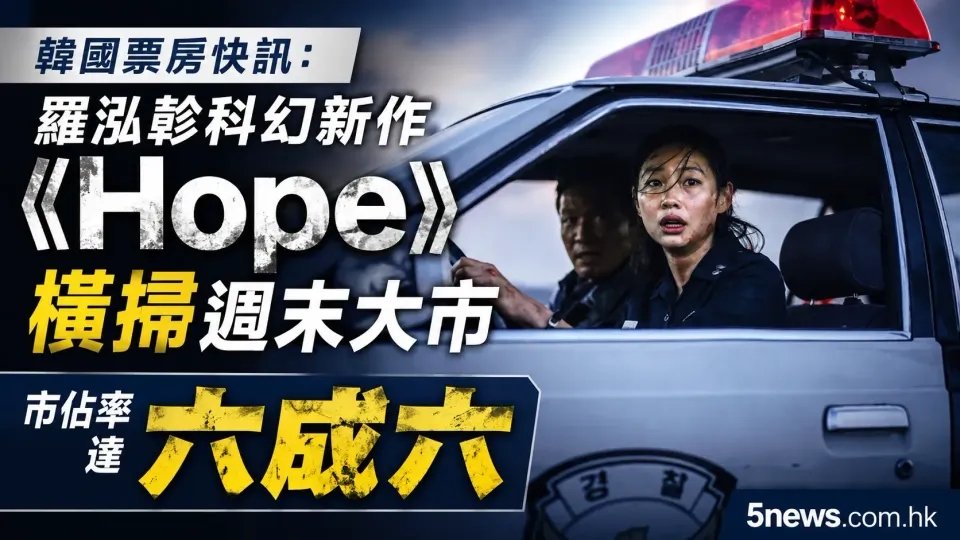 韓國票房快訊：羅泓軫科幻新作《Hope》橫掃週末大市 市佔率達六成六