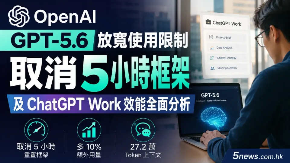 OpenAI GPT-5.6 放寬使用限制：取消 5 小時框架及 ChatGPT Work 效能全面分析