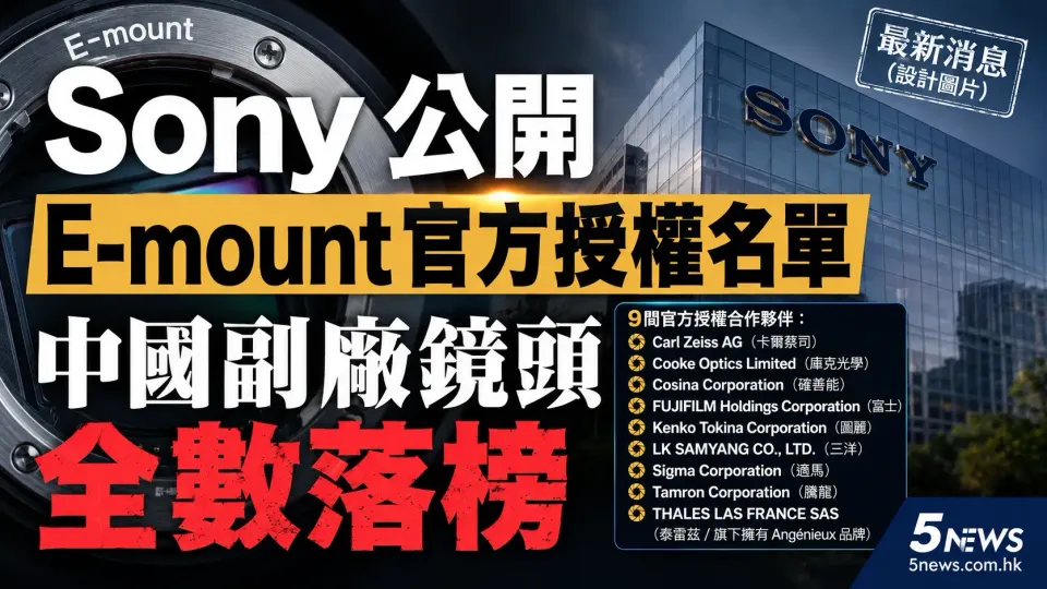 Sony公開E-mount官方授權名單 中國副廠鏡頭全數落榜