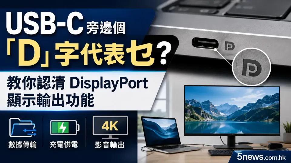 USB-C 旁邊個「D」字代表乜？教你認清 DisplayPort 顯示輸出功能