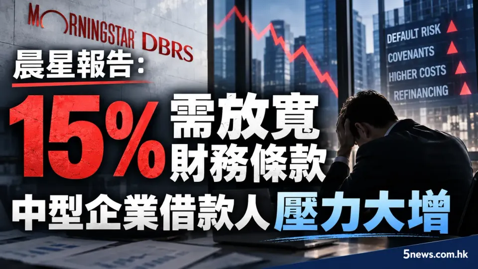 晨星報告：15%需放寬財務條款 中型企業借款人壓力大增