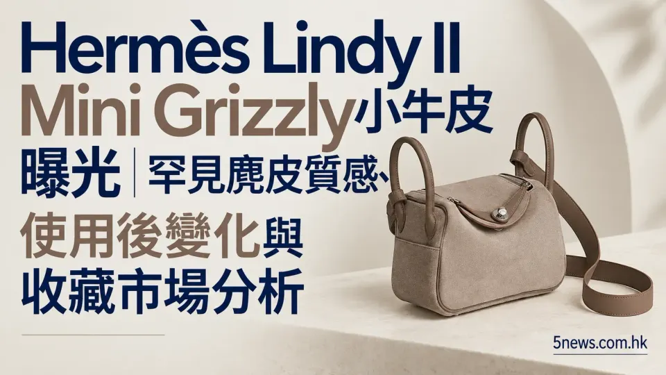 Hermès｜Lindy II Mini Grizzly小牛皮曝光｜罕見麂皮質感、使用後變化與收藏市場分析