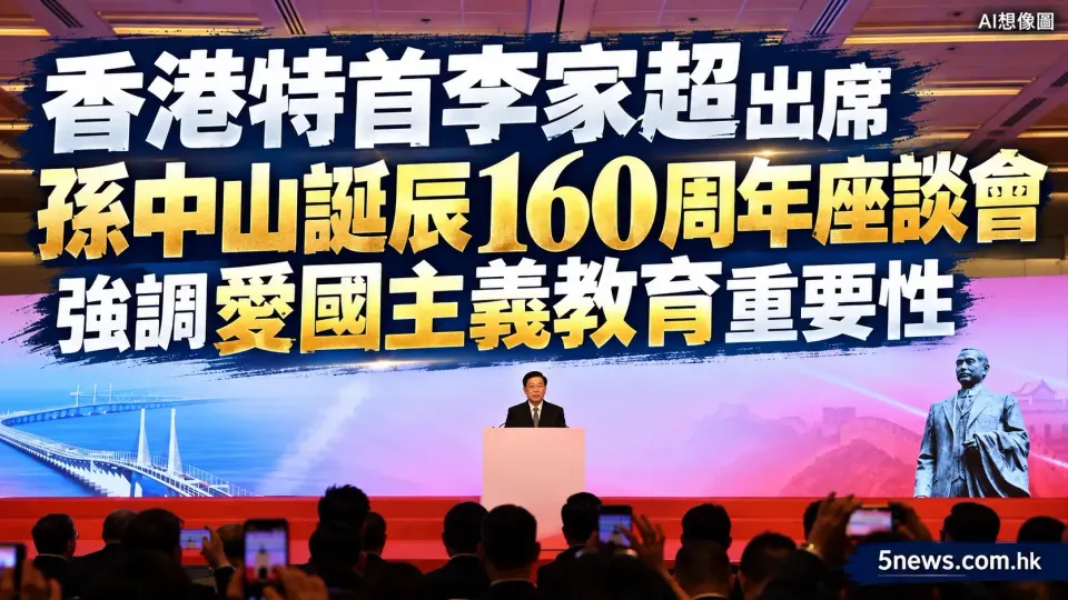 香港特首李家超出席孫中山誕辰160周年座談會 強調愛國主義教育重要性