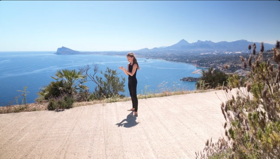 Dancing on Mirador Morro De Toix, Altea, Calpe (modern dance performance).