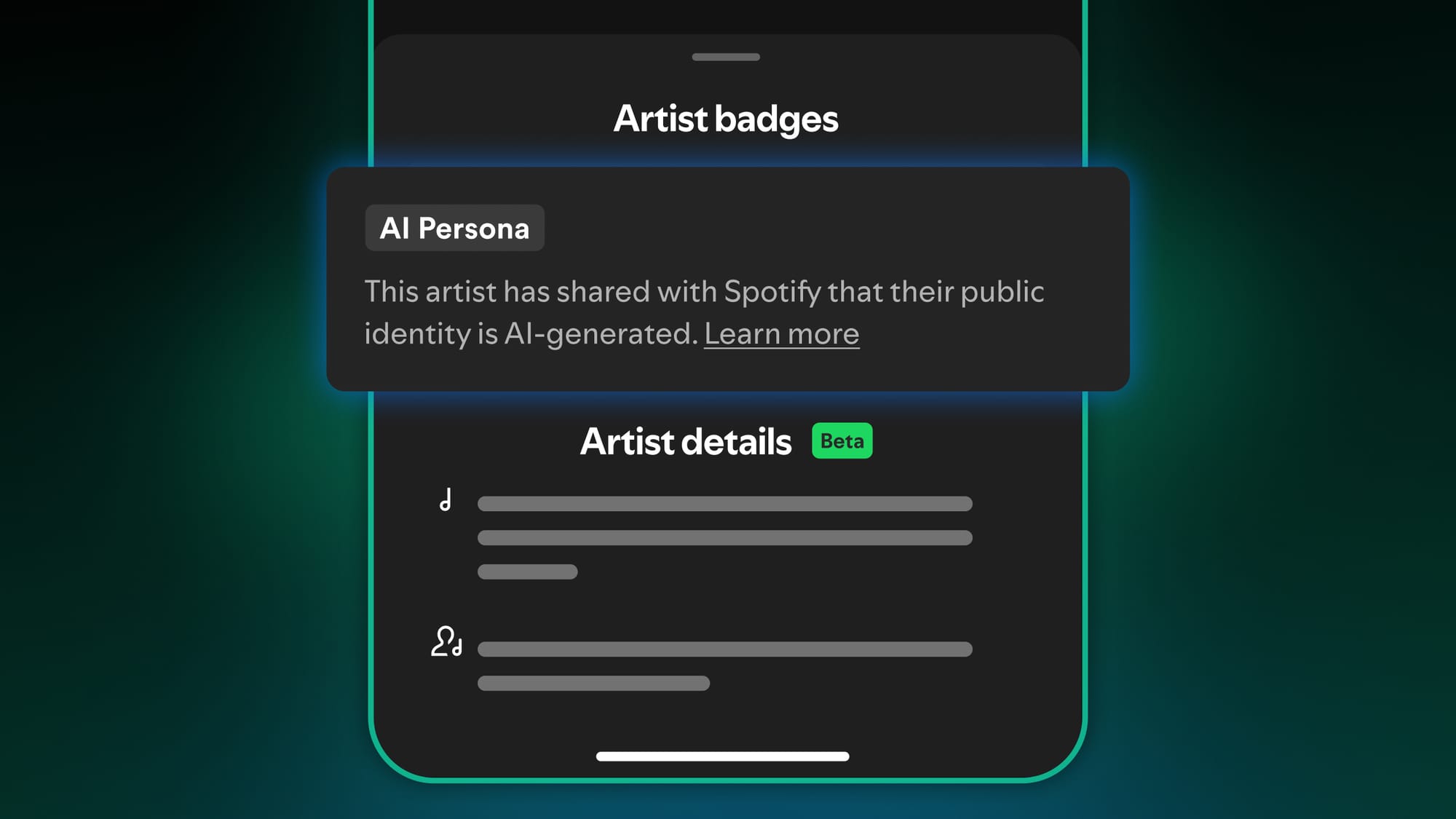 Spotify "AI Persona" Labels and Profile Badging