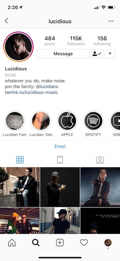 Lucidious Instagram