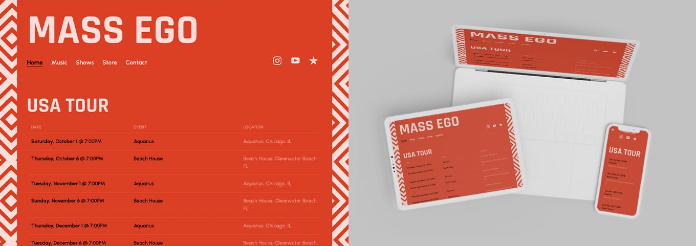 5 ways to use bold color in music website design