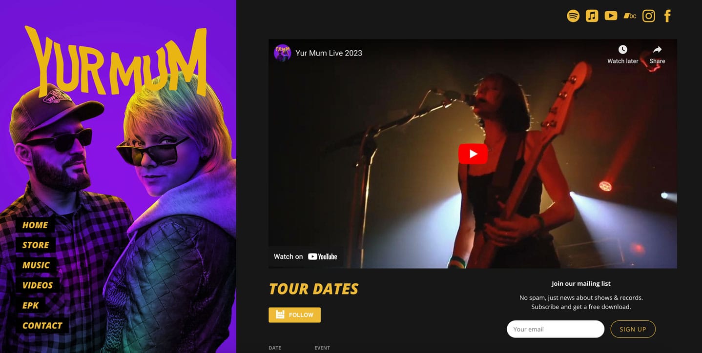 A list of 20 best band websites, and why we love them - Yur Mum