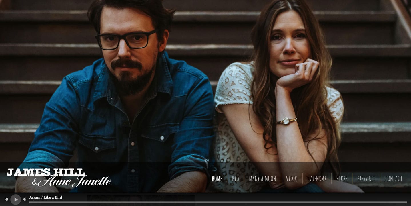A list of 20 best band websites, and why we love them - James Hill & Anne Janelle