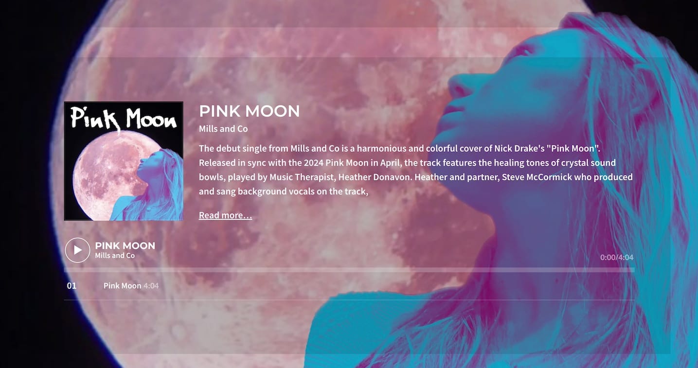 Bandzoogle blog - Creating a Onesheet for your music: 7 tips for success. Screeenshot of 'Mills and Co' music feature..