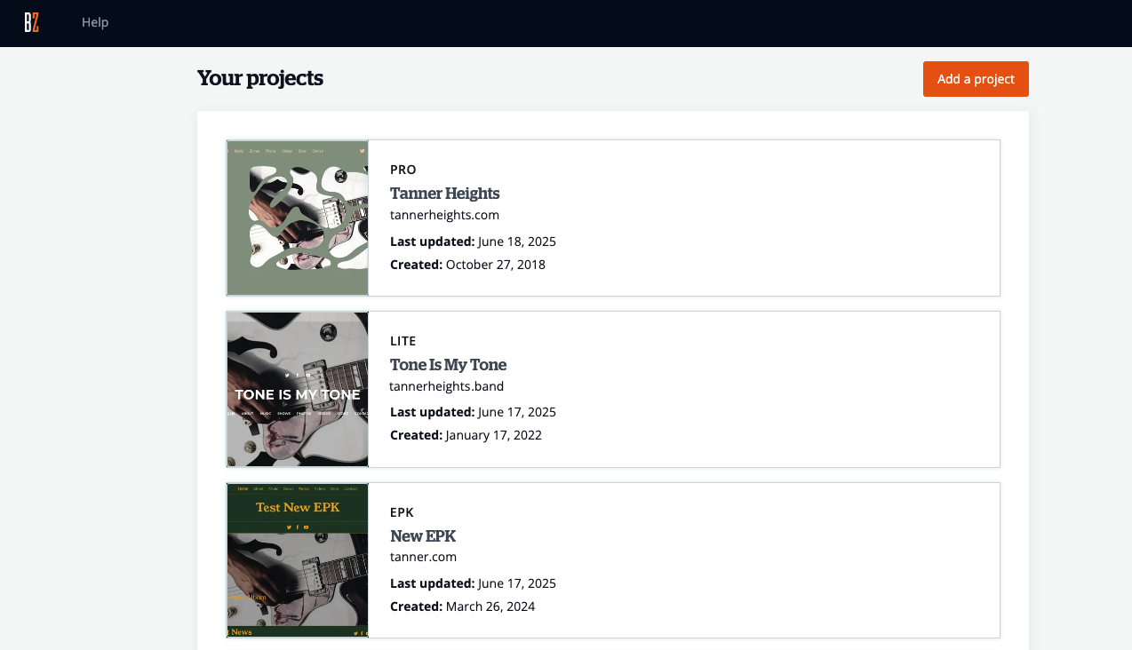 Bandzoogle Smarter Sharing & Search