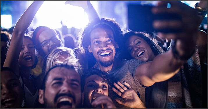 superfans at a concert