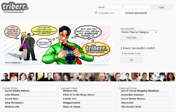 triberr.com home page