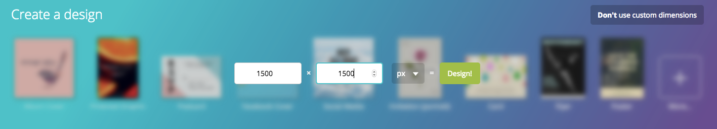 custom dimensions in canva