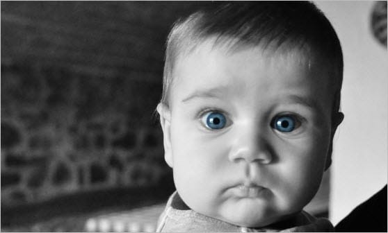 surprised baby